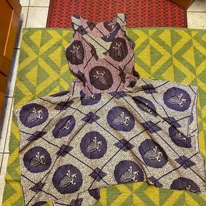 Ankara print summer dress, M